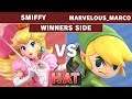 HAT 70 - EU | Smiffy (Peach) Vs. W8 | Marvelous_Marco (Toon Link) Winners Side - Smash Ultimate