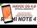 Havoc OS 4.8 Official Rom | Redmi Note 4 | Android 11 | Advanced Controls, Auto Brightness Icon