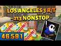 LOS ANGELES LAPS 3 R/T - 46.591 | 213 ACTIONS - 2X BOOMBOX + PREDICTED COIN FRENZY | Mario Kart Tour