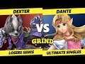 Smash Ultimate Tournament - Dexter (Wolf) Vs. Dante (Zelda) The Grind 96 SSBU Losers Semis