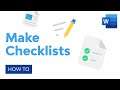 How to Make Checklists in Microsoft Word