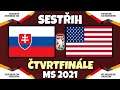 Slovensko - USA | 6:1 | SESTŘIH ČTVRTFINÁLE | MS v hokeji 2021