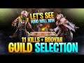 GUILD SELECTION 💥 | 11 Kills + Booyah | LAST BENCH GAMERS ON LIVE ❤