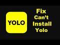 How To Fix Can't Install YOLO Error On Google Play Store in Android | Solve Can't Download Issue