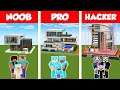Minecraft NOOB vs PRO vs HACKER: SAFEST FAMILY HOUSE BUILD CHALLENGE in Minecraft / Animation