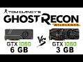 GTX 1060 6 Gb vs 3 Gb (GTX 1066 vs GTX 1063) + i7 2600k in Tom Clancy's Ghost Recon: Wildlands