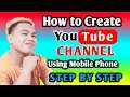 How to Create Youtube Channel - Using Mobile Phone Tutorial (Tagalog)