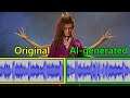 You Spin Me Round (Like a Record), but an AI continuously generates more of the song