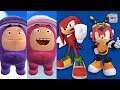 Oddbods Turbo Run Jeff and Newt vs Sonic Dash Knuckles and Charmy