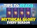 TIPS TO REACH MYTHICAL GLORY EVERY SEASON - SOLO RANK GUIDE | Mobile Legends