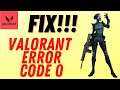 How To Fix Connection Error code-0 On Valorant? Easy Fix 2021 | Error Code-0 Easy Fix #Error code 0