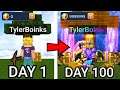 Playing 100 DAYS in a NEW ACCOUNT in SkyBlock!! -Blockman Go