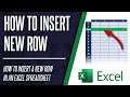 How to Insert a New Row in Microsoft Excel