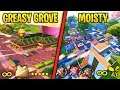 JE DÉCOUVRE LES 2 NOUVELLES VILLES "MOISTY PALMS et GREASY GROVE" SUR FORTNITE (+ Nouveaux Skins)