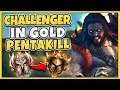 *PENTAKILL* #1 TRYNDAMERE PLAYS IN GOLD ELO - League of Legends