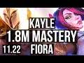 KAYLE vs FIORA (TOP) | Rank 3 Kayle, 1.8M mastery, 400+ games | KR Master | 11.22