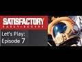 Let's Play Satisfactory Update 4 Episode 7: Iron ingot hub, rotor automation, factory floor