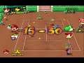 Mario Power Tennis - (Yoshi & Diddy Kong) VS (Bowser Jr & Mario) - (Item Battle) - (1/2)