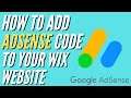 How to add Adsense code to Wix Website