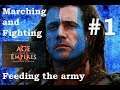 Age Of Empires 2 Definitive Edition #1 / William Wallace  / Marching and fighting + Feeding the army