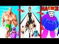 Noob Vs Pro Vs Hacker In Human Vehicle, Throw Man || funny games