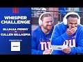 Whisper Challenge with Elijhaa Penny & Cullen Gillaspia | New York Giants