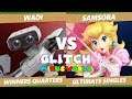 Glitch 7 SSBU - AG WaDi (ROB) VS eUnited Samsora (Peach) Smash Ultimate Winners Quarters