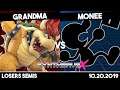 Grandma (Bowser) vs Monee (Mr. Game & Watch) | Losers Semis | Synthwave X #6