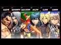Super Smash Bros Ultimate Amiibo Fights – Kazuya & Co #143 team battle at Paper Mario
