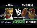 S@X 326 SSBM - ~20% (Fox) Vs. The Brig (Captain Falcon) Smash Melee Losers Quarters