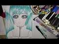 Drawing 72 Hatsune Miku Chan From Cendrillon in My Manga Style Easy waw to draw with Me Luna ^ ^