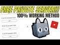 How to get a FREE PRIVATE SERVER in PET SIMULATOR X!!! - Roblox 2021