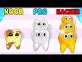 NOOB vs PRO vs HACKER - Teeth Stack 3D