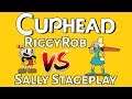 RiggyRob VS Sally Stageplay in "Dramatic Fanatic" - Cuphead Boss Fight Twitch Highlight #16