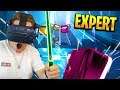 EXPERT MODE on Beat Saber *THIS WAS SO HARD*
