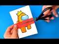 How to Draw an AMONG US SURPRISE MAGIC CARD - PAPER CRAFT for FANS