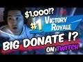 Fortnite Victory Royale playing with Big Donate!?
