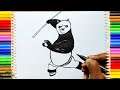 How to draw kung fu panda step by step || AS Drawing || King fu Panda drawing - King fu master