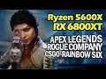 Ryzen 5 5600X | RX 6800XT 16GB - Apex Legends, CSGO, Rainbow Six Siege, Rogue Company (Competitive)