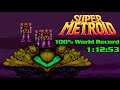 Super Metroid 100% 1:12:53 (Former World Record) Game Feed and Audio Only