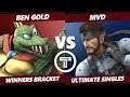 Thunder Smash 3 SSBU - 411 Ben Gold (King K Rool) VS TG MVD (Snake) Smash Ultimate Winners Bracket