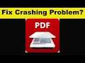 How To Fix PDF Scanner App Keeps Crashing Problem Android & Ios - PDF Scanner App Crash Issue