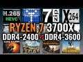 Ryzen 7 3700X – DDR4 Performance Scaling – 2400 Mhz vs 3600 Mhz