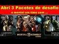 MK Mobile Abri 3 Pacotes de desafio e montei um time com o que saiu !!! kkk