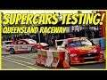 SUPERCARS Pre-Bathurst Testing At Queensland Raceway!