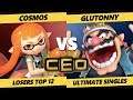 CEO 2019 SSBU - PG | Cosmos (Inkling) Vs SLY | Glutonny (Wario) Smash Ultimate Tournament LR2 Top 12