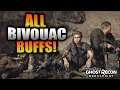 Ghost Recon Breakpoint - ALL Bivouac Buffs! Eating, Stretching, Tech Review, And MORE!