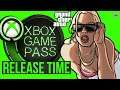 What time does GTA SAN ANDREAS release on GAME PASS? GTA San Andreas Release Date on Game Pass!