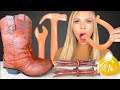 ASMR EDIBLE RUSTY TOOLS, COWBOY BOOTS, JELLY SPIRAL, RUSTY NAILS, ONE COLOR CHALLENGE MUKBANG 먹방 꿀벌
