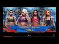 WWE 2K19 Becky Lynch VS Nikki,Sonya,Alexa Fatal 4-Way Tables Elimination Match WWE Raw Women's Title
